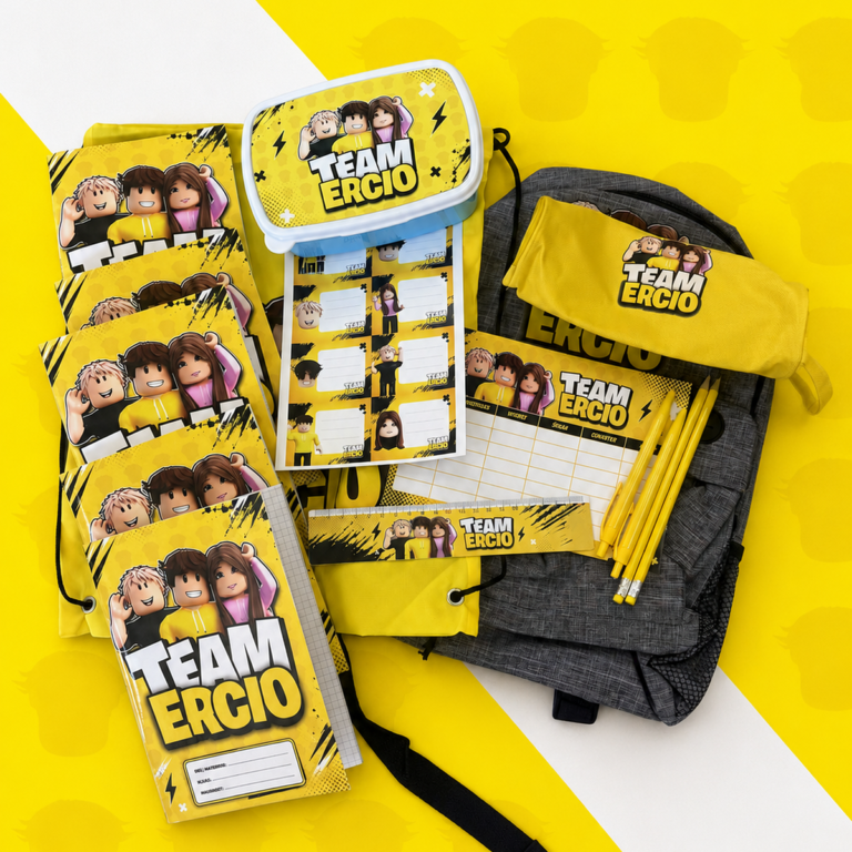 Żółty zestaw szkolny - TEAM ERCIO - kup taniej